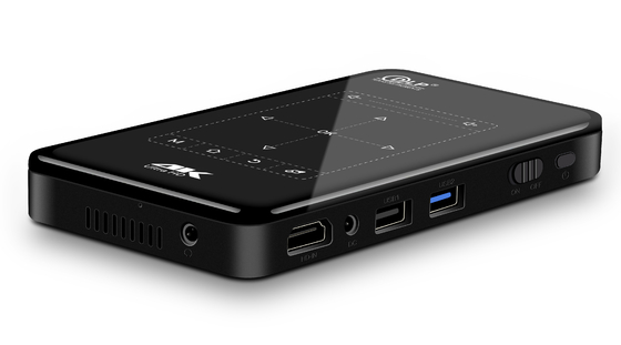 Kontrol IR DLP 4K Pocket Projector Mini Portable DLP Projector Decoding Pemutaran 3D