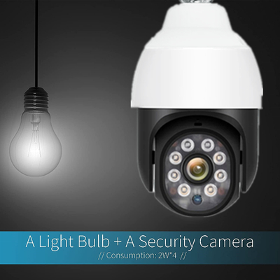 360 Derajat E27 Lampu LED PTZ IP Camera Full Color 1080P WiFi Light Bulb Camera