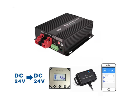 24V DC Battery Charge Controller LCD Display MPPT Untuk Baterai Kendaraan