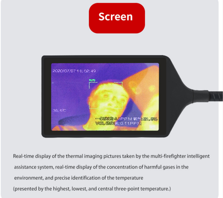 pemadam kebakaran Helm Video Mounted Kamera IP66 10 Meter Terlihat OS Android 8.1