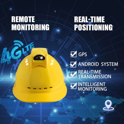 Live Streaming ABS Smart Helmet Recorder Safety Protection Untuk Situs Konstruksi