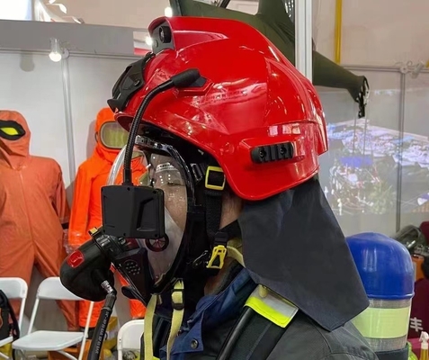 4G Live Streaming Infrared Thermal Imaging Camera SOS Alert ABS Untuk Helm Tahan Api