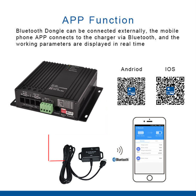 Pengisi Daya Baterai DC DC 12V-12V 30A Mendukung Bluetooth Smart Charger Otomatis