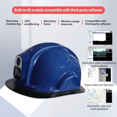 Dukungan Kamera Helm Safety 4G 3G Dengan Waktu Perekaman 7 Jam Baterai 4200mAh