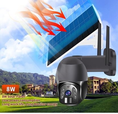 Mini 4G Smart Home Camera Kamera Keamanan Online Pengisian Daya Surya Dibangun Di Baterai Lithium