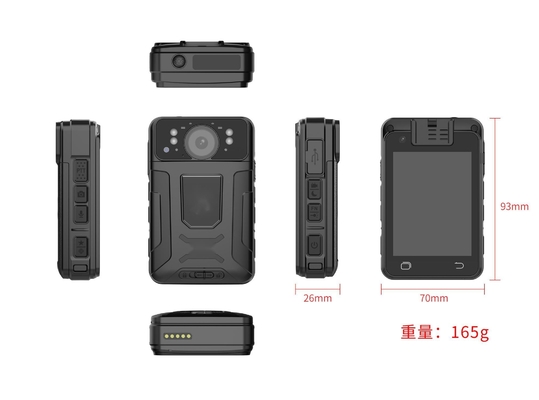 Portable 720P Body Camera 4g Dukungan Teknologi LED Putih