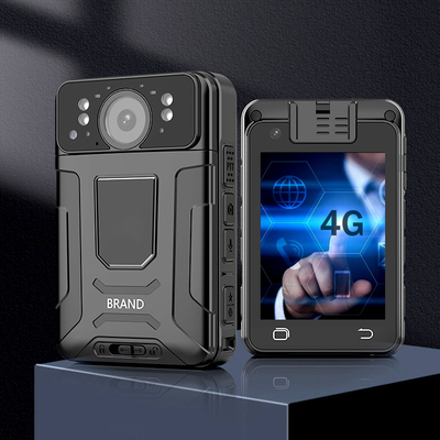 1080P 4G Body Worn Camera Lebih dari 15 Jam Waktu Rekaman Mp4 Dengan H.264/ H.265 Bodycam