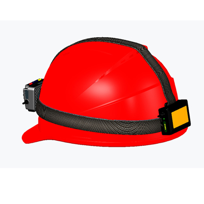 4G LED Hardhat Kamera Live Streaming PTT GPS Pelacakan Untuk Situs Konstruksi Tambang Kereta Api