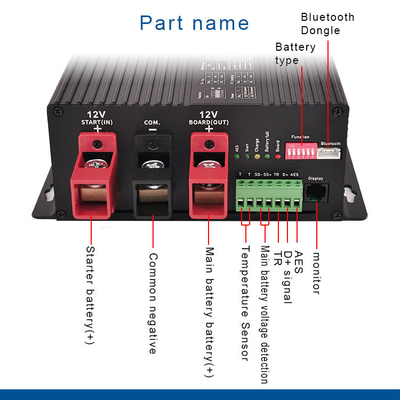 Waterproof DC Battery Charger Bluetooth Kompatibel 12V Solar MPPT Teknologi CE ROHS FCC Bersertifikat