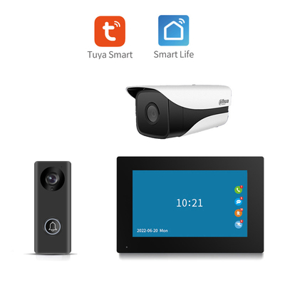 166° Sudut Tampilan Semua Hitam/Perak WIFI Video Doorbell 8 Bulan Berdiri oleh H.264 Format dikodekan