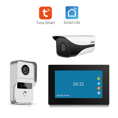 166° Sudut Tampilan Semua Hitam/Perak WIFI Video Doorbell 8 Bulan Berdiri oleh H.264 Format dikodekan