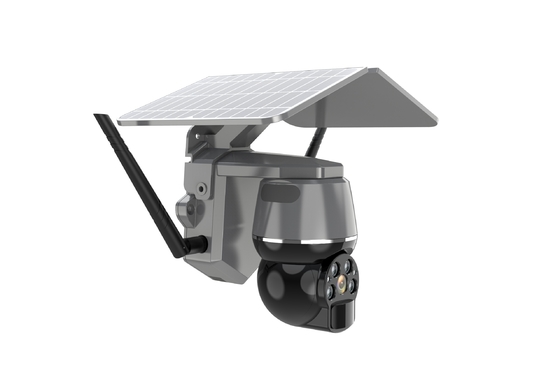 4G Solar CCTV Camera Hi3518E SoC Speaker Sudut pandang luas 120 derajat