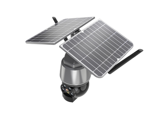 4G Solar CCTV Camera Hi3518E SoC Speaker Sudut pandang luas 120 derajat