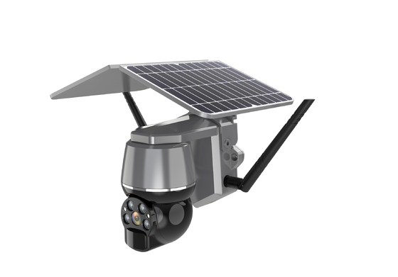 4G Solar CCTV Camera Hi3518E SoC Speaker Sudut pandang luas 120 derajat