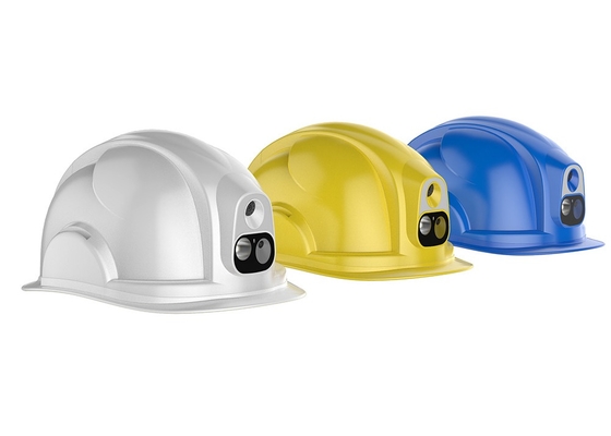 Kamera Helm Keamanan 4G GSM Dengan Laser Dan Resolusi Kode Video 1920X1080P 30fps