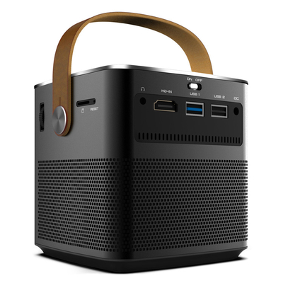 Home Theater DLP Mini Projector dengan Proyeksi Cahaya Dan Led Osram 500 1 Kontras Cerah