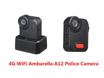 Kamera Tahan Lama yang Dipakai Polisi 160 ° Sudut Pandang Lapangan Ambarella A12 LA55 Chipset