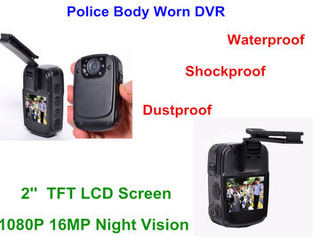 Tahan Lama Hitam Mini Tubuh Dipakai Kamera Video LCD Layar Persegi Bahan ABS