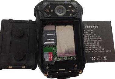 Kamera yang Dipakai Polisi Resolusi Tinggi Baterai 3600 MAh Dengan Kartu SD 128GB