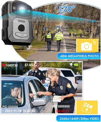 Kamera Badan Polisi 140 derajat Kamera Sudut Pilihan NFC dan Lebih untuk Penegakan Hukum