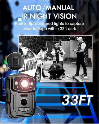 Resolusi 4K IP68 Wifi Kamera Body-Worn H.264/H.265 Video Encoding dengan NFC dan Sistem Android 10