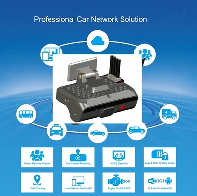4G Dashboard Dual Camera AI ADAS DMS Driver Face Recognition dengan Kompresi Video H.264/H.265