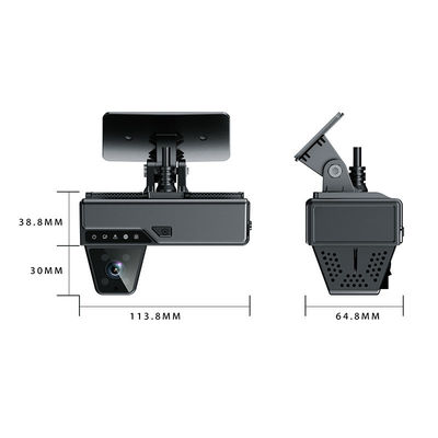 170 derajat sudut pandang 4G Dash kamera dengan teknologi penyimpanan FAT32 dan kompak 0,4lbs Desain cocok untuk pemantauan kendaraan komersial