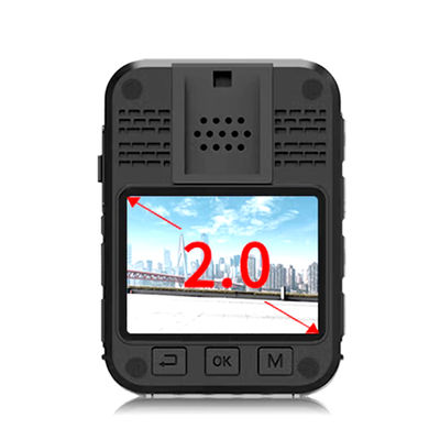 Kamera mini pribadi GPS 2 inci yang dapat dikenakan di tubuh dengan perekaman lensa Kamera Ganda