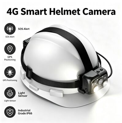 Kamera Helm Keselamatan Menampilkan Layar Sentuh IPS 2 Inci dan Kamera Utama Penglihatan Malam Starlight untuk Video Unggul