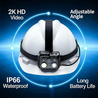 Kamera Helm Keamanan Dengan Nano SIM Card TF Card Storage Options Lampu LED dan Dukungan untuk Cluster PTT Intercom dan Algoritma AI