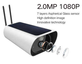 3/4G HD Solar Outdoor Surveillance Cameras 850nm IR Ray Mendukung Kartu TF 64GB