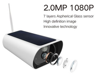 Jarak Malam 850nm IR Ray Wifi Kamera Keamanan Baterai Surya Sensor COM 1080P