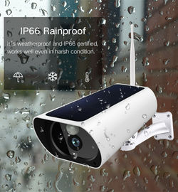 Jarak Malam 850nm IR Ray Wifi Kamera Keamanan Baterai Surya Sensor COM 1080P