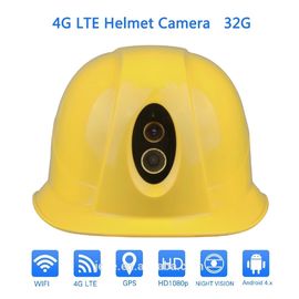 Kamera Helm Pengaman 4G Tahan Air IP67 Tahan Air Dengan Unggah Data Waktu Nyata 1080P