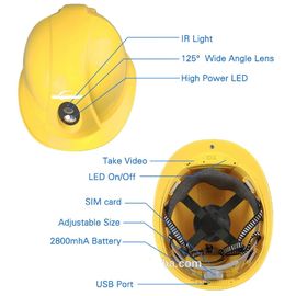 Kamera Helm Pengaman Sistem Android 4G Untuk Konstruksi Streaming Langsung Audio 2 Arah