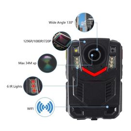 Kamera Video GPS Kamera Portabel yang Dipakai Polisi Mendukung Penyimpanan WIFI GPS 128G