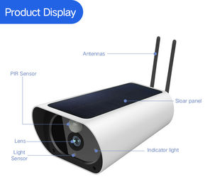 Kamera baterai surya 4G dengan audio 2 arah dan fungsi waktu nyata.