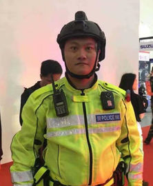 4G Thermal Imaging Split Helmet Polisi Memakai Kamera Pengukuran Suhu