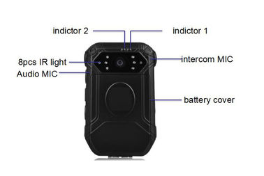 Kamera yang Dipakai Polisi Perekaman video 10 jam IP65 Waterproof DVR