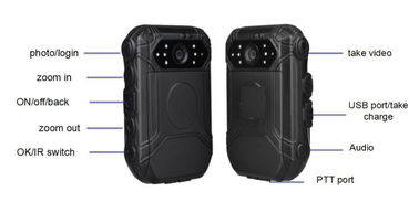 Kamera yang Dipakai Polisi Perekaman video 10 jam IP65 Waterproof DVR