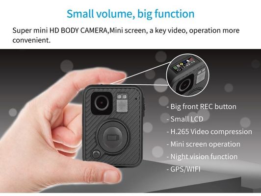 Ambarella H22 tahan air IP67 H.265 1080P HD kamera tubuh yang dikenakan polisi