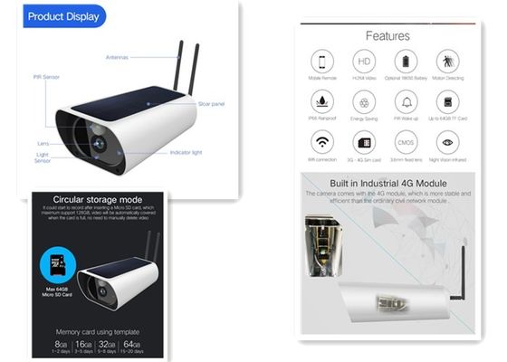 Kamera tahan air luar ruangan baterai HD 4G dengan kamera audio 2 arah seru