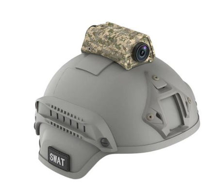 Kamera Helm Pengaman Taktis militer yang tumpah, Lensa Ganda H.265 HDMI Tahan Air