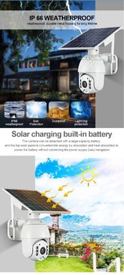 850nm IR 5MP 4X Zoom PTZ Dome Camera 18650 Baterai Lithium