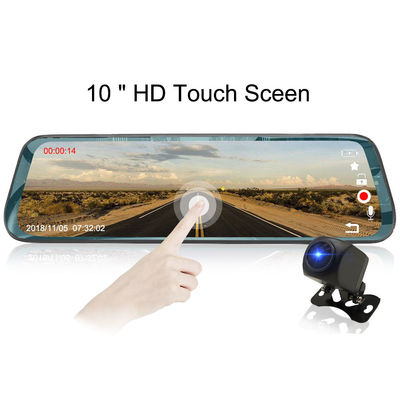 1080P 1O Inci Stream Media Dual Lens Kamera Video Mobil Dash