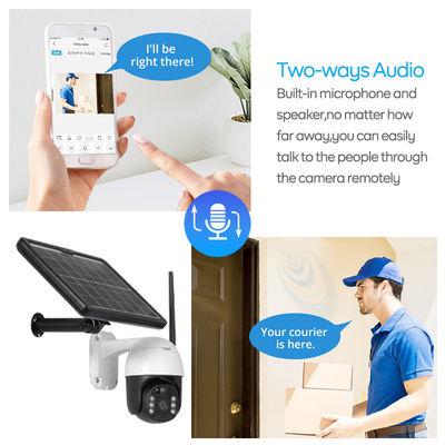 Sistem Keamanan 4G Solar Outdoor Camera Waterproof IP66 Camera Untuk Halaman Belakang
