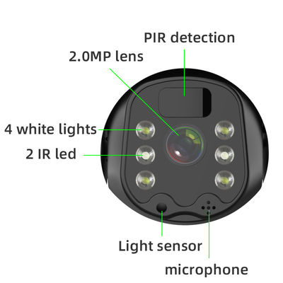 Interkom Luar Ruangan 4W 18650 Baterai PTZ WIFI Kamera 2MP