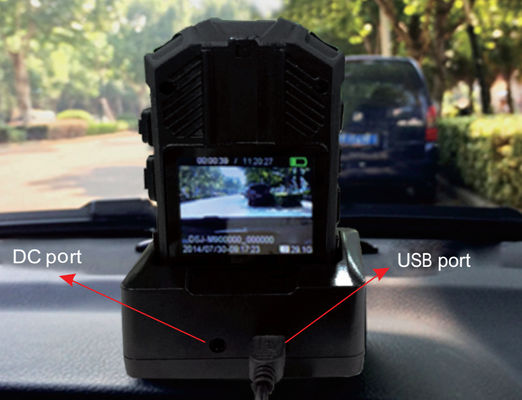 Kamera Badan Polisi QHD 1080P Dibangun Dalam Gambar Audio Video Rekam 32GB