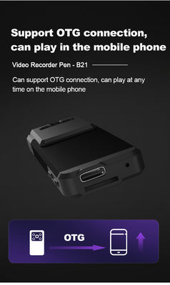 Penyimpanan 256GB 1050MAh Kamera Tubuh Polisi IP67 Night Vision