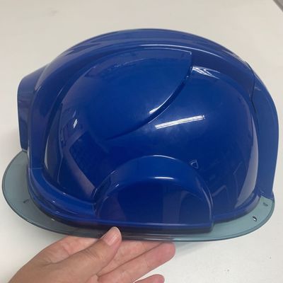 Helm Cerdas Keselamatan Biru Dengan Kamera WIFI 4G Built-In GPS Platform Pemantauan Pusat Multi Interkom Gigi Biru